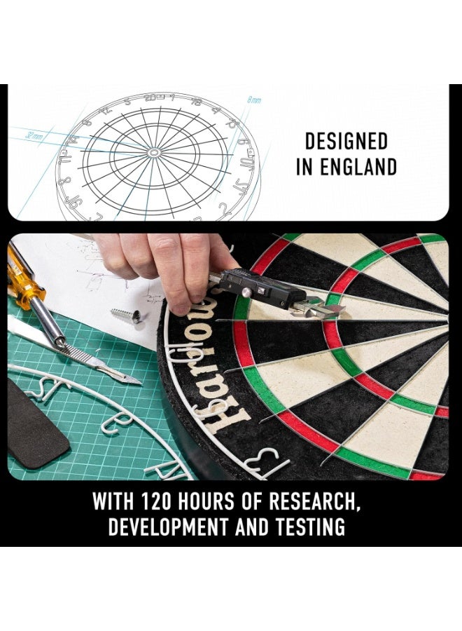 Harrows Official Competition Bristle Dartboard – International Championship Grade | Staple-Free Bullseye & High-Tensile Steel Wiring - Image 5